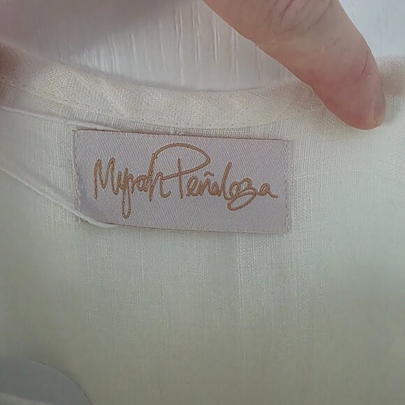 Myrah Penaloza Women's Linen Playsuit/Romper/Onesie - Picture 4 of 5